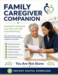 Family Caregiver Companion | Caregiving Organizer & Information Tracker | Instant Digital Download