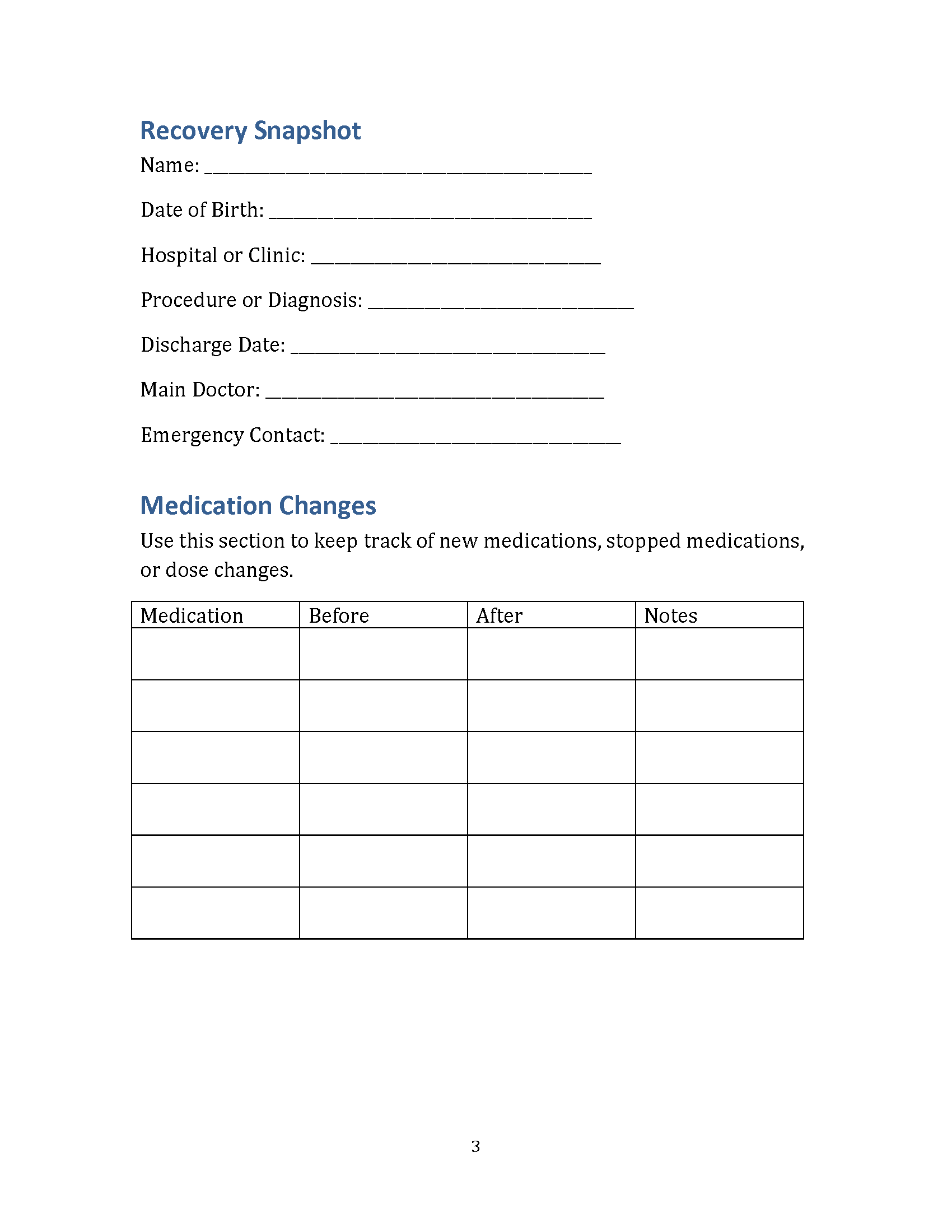 Post Discharge Caregiver System
