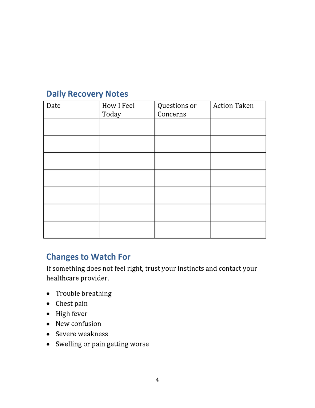 Post Discharge Caregiver System
