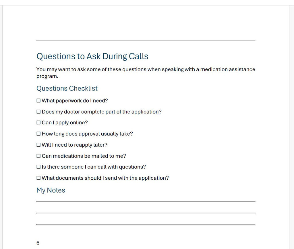 Medication Access Reference Kit